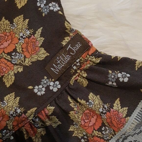 Matilda Jane pants Ruffle bottom Pants Brown With Pocket Size 2 Fall Season - Picture 4 of 5